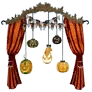 [Spooky Halloween] Orange Curtain Wall Deco icon