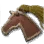 Horse Emblem: Golden-Maned Brown Horse icon